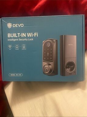 DEVO Built-In Wi-Fi Intelligent Security Lock - Black